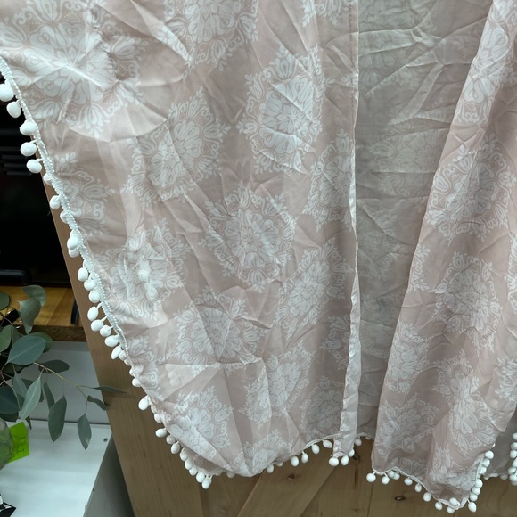 Wedding Favorites Bride Pom Pom Light Pink Print Swim Coverup - Picture 3 of 5